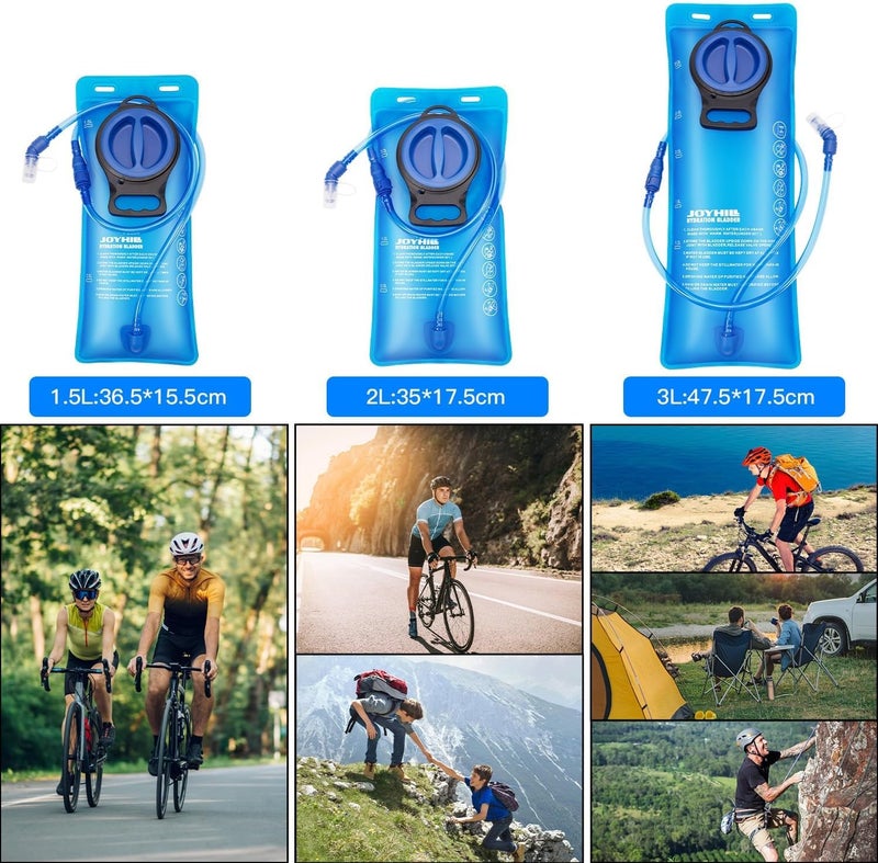 JOYHILL TPU Hydration Bladder,1.5L 2L 3L Water Bladder for Hiking Backpack BPA Free Leak Proof Hydration Pack - Image 5
